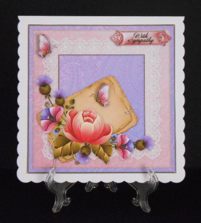 Pink Passion 1b - 8x8 Square Decoupage Topper by Joan Prince