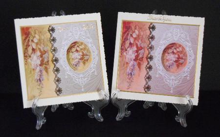 Vintage Floral Side Panel Pyramid - Wisteria 1 by Joan Prince