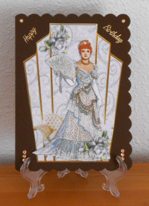 Elegant Lady in Ball Gown Art Deco Topper by Joan Prince