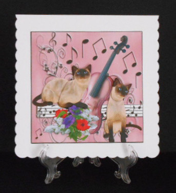 Musical Cats Card Topper & Decoupage by Joan Prince