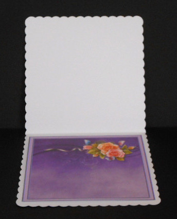 Butterflies & Roses 8x8ins Insert by Joan Prince