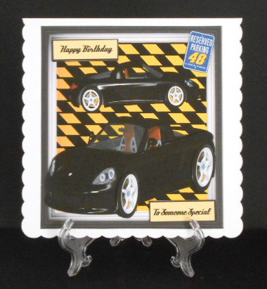 8x8 App Lovely Black J.m Car by Joan Prince