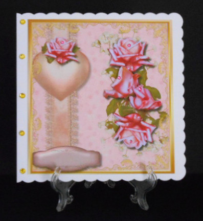 Lovely Misted Heart and Roses  by Joan Prince