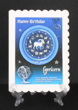 Zodiac Sign Capricorn Aqua by Joan Prince