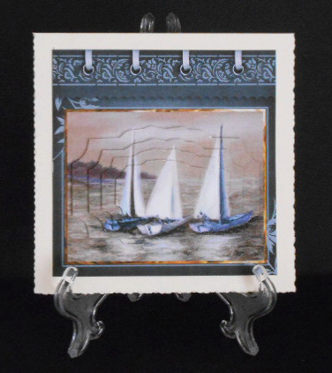 Sailing at Night Card with Shaped Layers by Joan Prince