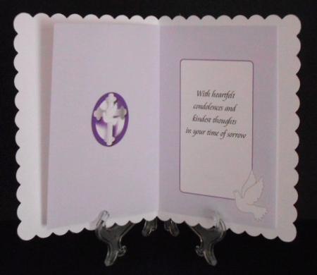 Sympathy Dove and Cross Insert by Joan Prince
