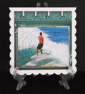 Surf Boarding Card with Shaped Layers by Joan Prince