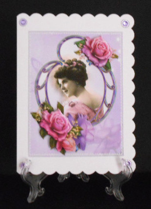 Vintage Lady in Art Deco Frame by Joan Prince