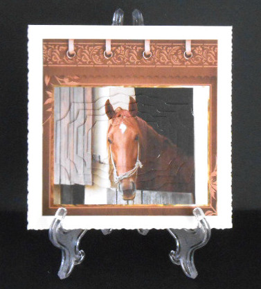Star the Horse Card with Shaped Layers by Joan Prince