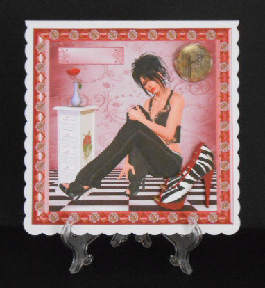 Fashion collection of 8x8ins decoupage toppers by Joan Prince