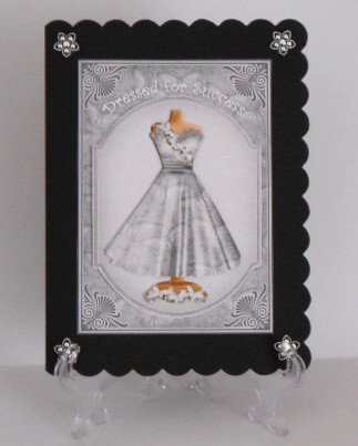 Silver Butterfly Dressed for Success 7x5inch Fashion Topper by Joan Prince