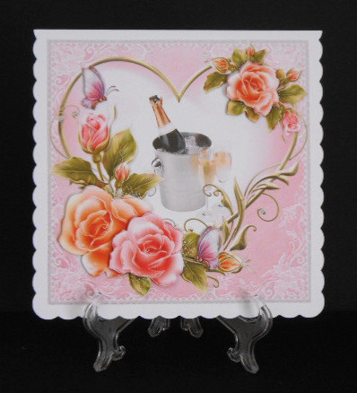 8x8 Shimmering Roses Anniversary by Joan Prince