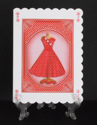 Red Dotty My Grand-daughter 7x5inch Fashion Topper by Joan Prince