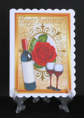 Red Wine, Red Rose, for an Anniversary by Joan Prince