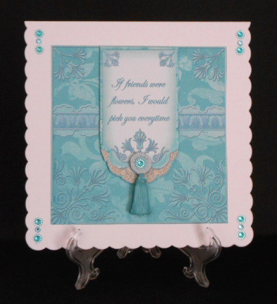 Dteal If Friends Were -  7in Ornate Lace Tag Topper by Joan Prince