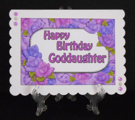 5x7 Birthday Goddaughter Time for Roses 3D Decoupage by Joan Prince