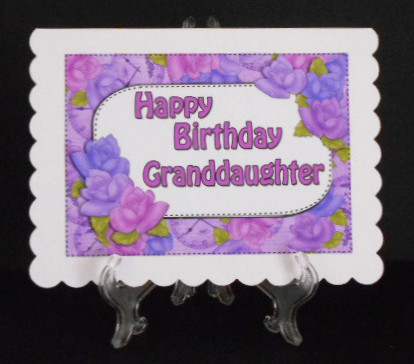 5x7 Birthday Granddaughter Time for Roses 3D Decoupage by Joan Prince