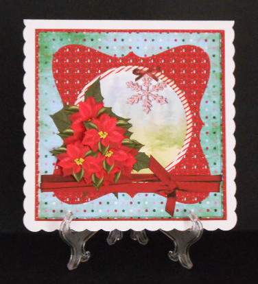 Christmas Scallop Topper Poinsettias by Joan Prince