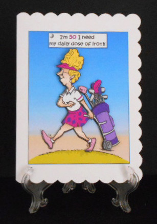 Mabel and Golf 40th, 50th, 60th or 70th by Joan Prince