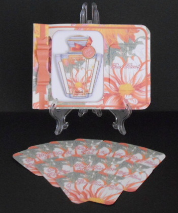 Dahlia1 Matching Floral Perfume Mixed Sentiment Cards by Joan Prince