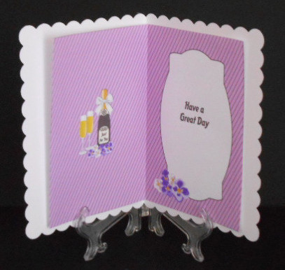 Purple Flowers & Bubbly Insert by Joan Prince