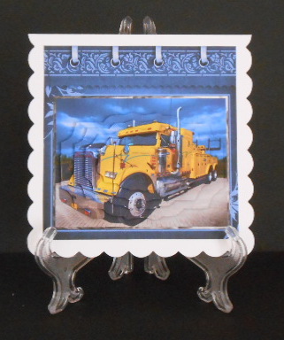Yellow Truck Card with Shaped Stackers by Joan Prince