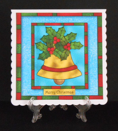 Stained Glass Bell - Quick Christmas Topper by Joan Prince