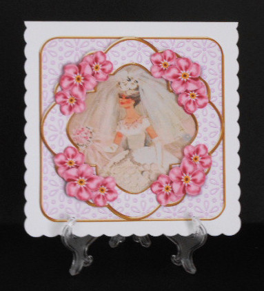 Blushing Bride Pink Blossom Picture 8in Decoupage Cf Kit by Joan Prince