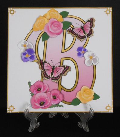 Beautiful Monograms: Pink Letter B Mini Kit by Joan Prince