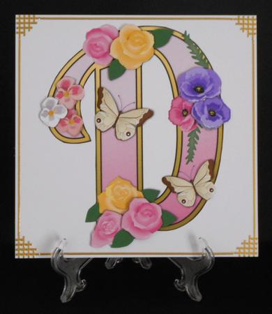 Beautiful Monograms: Pink Letter D Mini Kit by Joan Prince