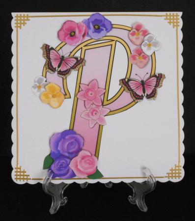 Beautiful Monograms: Pink Letter P Mini Kit by Joan Prince
