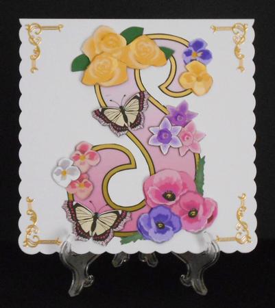 Beautiful Monograms: Pink Letter S Mini Kit by Joan Prince
