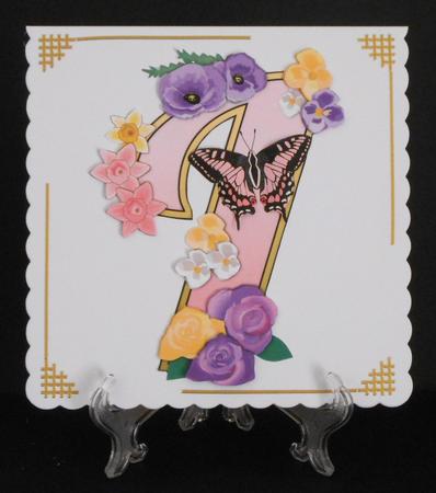 Beautiful Monograms: Pink Letter I Mini Kit by Joan Prince