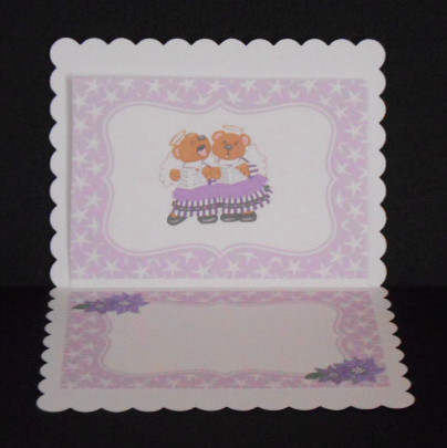 Christmas Carol Singing Teddies A5 Insert by Joan Prince