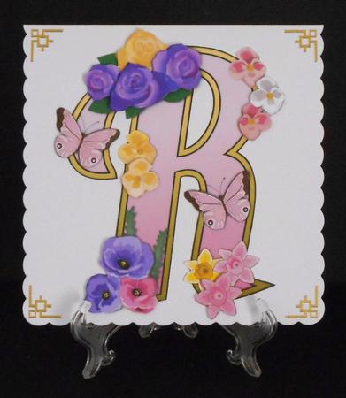 Beautiful Monograms: Pink Letter R Mini Kit by Joan Prince