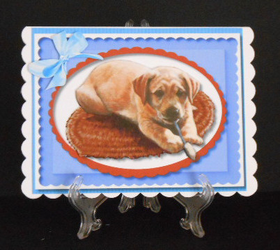 Beautiful Labradore Pup with His Brush by Joan Prince