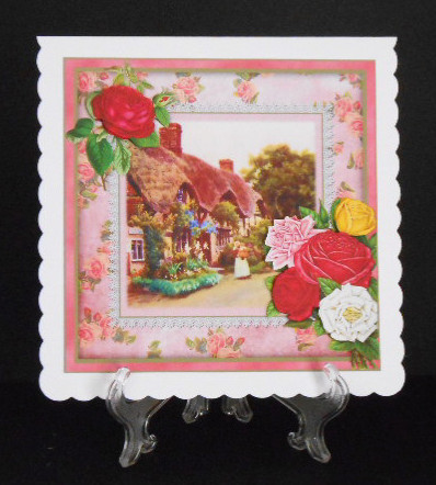 Cottage with Roses by Joan Prince