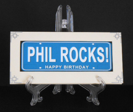 Number Plate - Phil Rocks! by Joan Prince