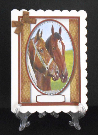 Two Beautiful Horses at the Fence  by Joan Prince