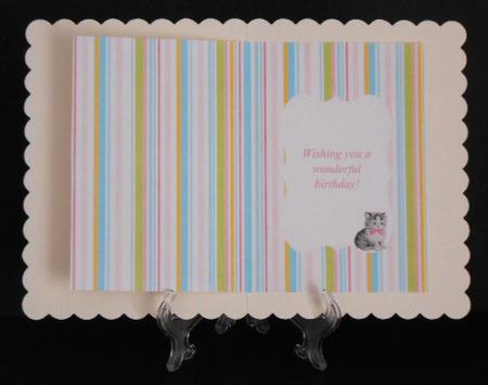 Little Kitten Birthday Insert by Joan Prince