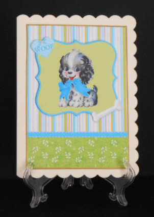 Cute Puppy Dog Topper & Decoupage by Joan Prince