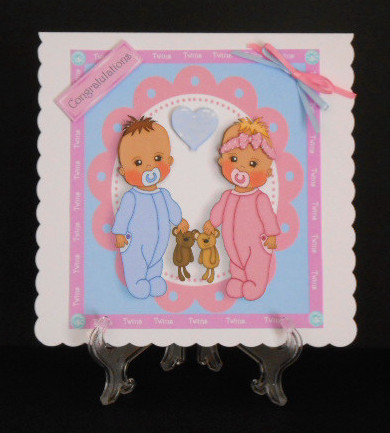 Baby Boy & Girl Twin's 8x8 by Joan Prince