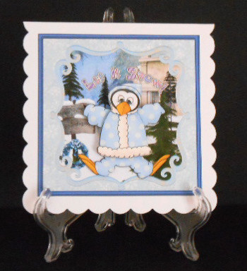 Happy Penguin Card and Decoupage by Joan Prince