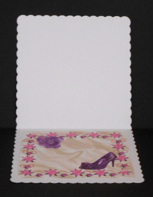 Purple Basque and Sparkle Shoes 8x8 Insert by Joan Prince