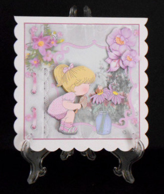 Good Morning Mr Bumble Bee Card with Decoupage by Joan Prince
