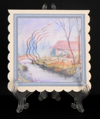 House by the River Card with Petal Stacker by Joan Prince