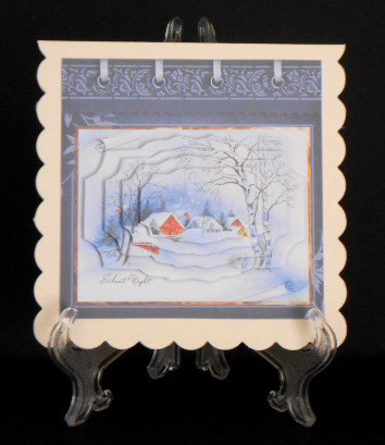 Silent Night Hamlet Card and Shaped Layers by Joan Prince
