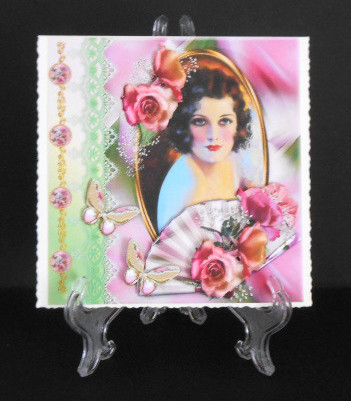 Sweet Rosie Topper with Decoupage by Joan Prince