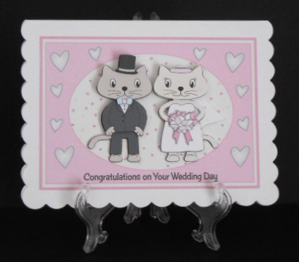 Cute Cats Bride & Groom Decoupage by Joan Prince