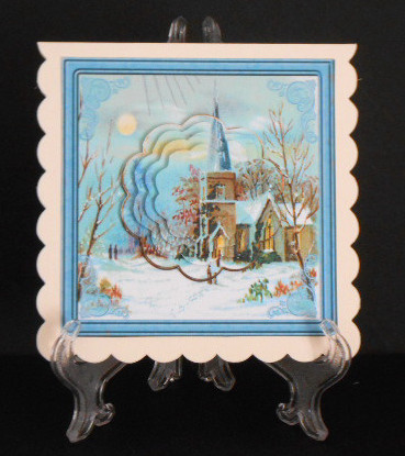 Vintage Church Card with Petal Stacker by Joan Prince